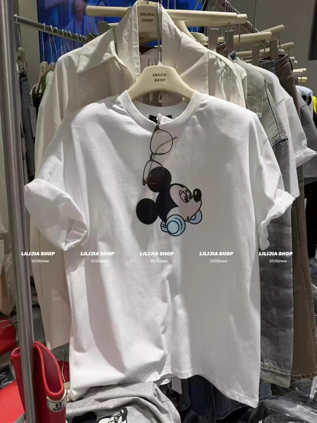 Korean Dongdaemun Plus Size Cartoon Print Loose Cotton T-Shirt - Women s Casual Summer Top M