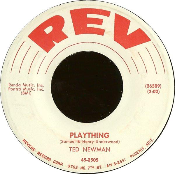 

7inch Record TED NEWMAN - Plaything 453505 Rev 1957 US Rock Used
