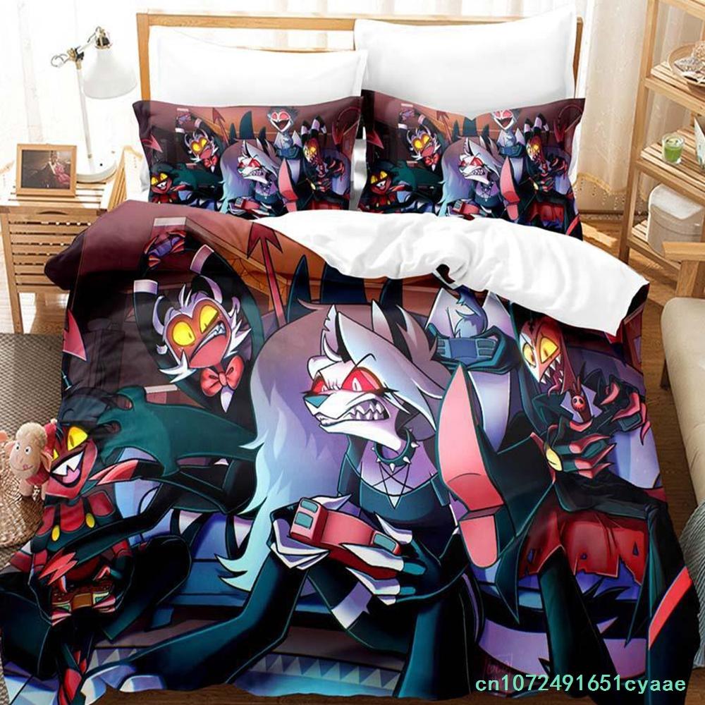 Blitzo Boss Bettwäscheset Einzelbett Zweibettbett Vollbett Queen Size King Size Bettwäscheset Erwachsenes Kinderzimmer Bettbezug-Sets Anime Bettwäsche-Set Bett