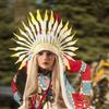 Artificial Feather Headdress ,Chief Costume Headpiece for Halloween Carnival