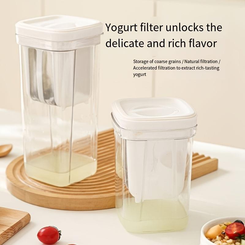 Greek Yogurt Making Set - Ultra Fine Mesh Strainer And Sturdy Flip-Top Rectangular Storage Box, Household Use