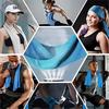 Cooling Sport Towel with Mini Silicone Gel Case Quick Dry Polyester for Gym Running Outdoor (Orange)