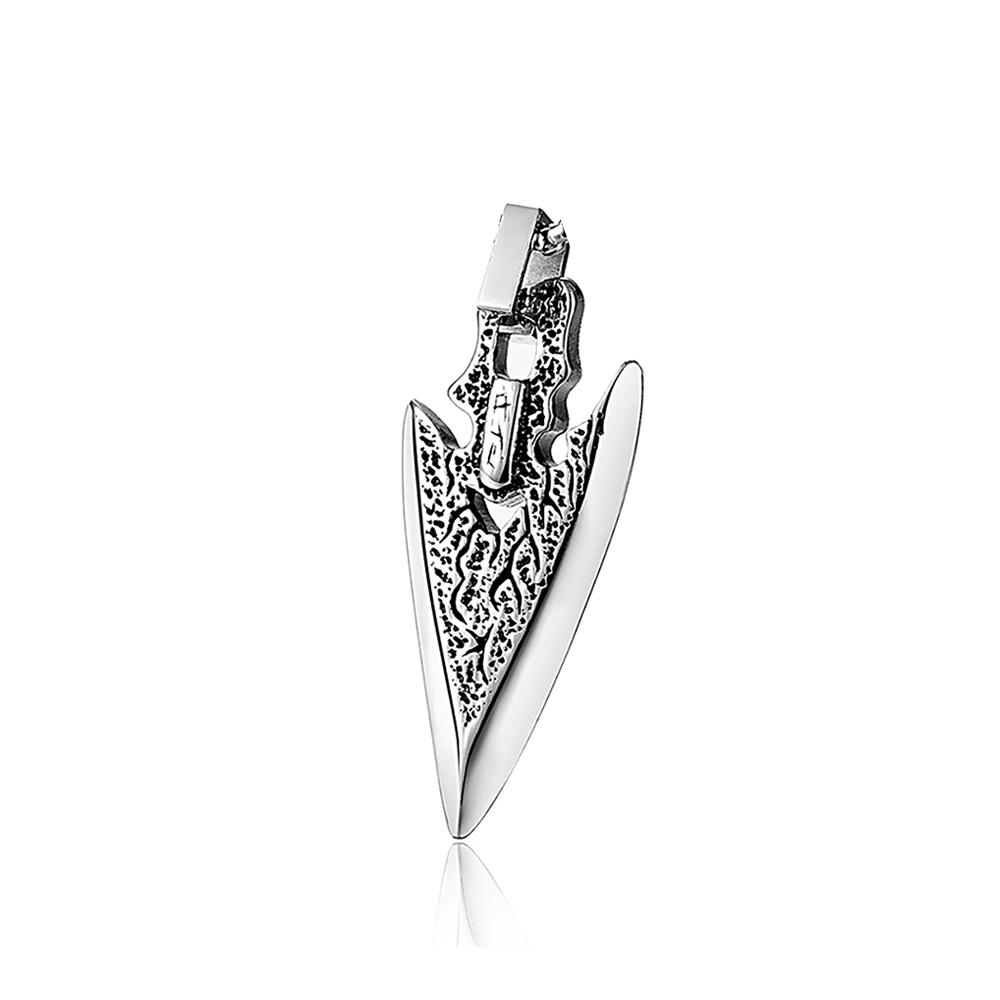 Retro Men s Stainless Steel Arrow head Pendant Long Chain Necklace Nordic Viking Pendant Classic Amulet Jewelry Gift