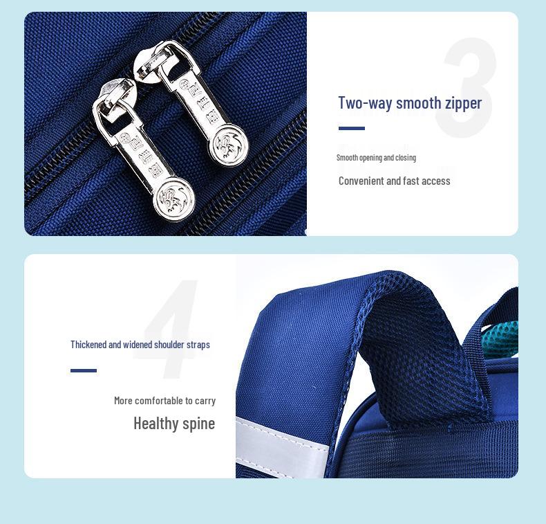 Cartoon Trolley Backpack for Grade 2-6 Students - Large Capacity Schoolbag for Boys & Girls