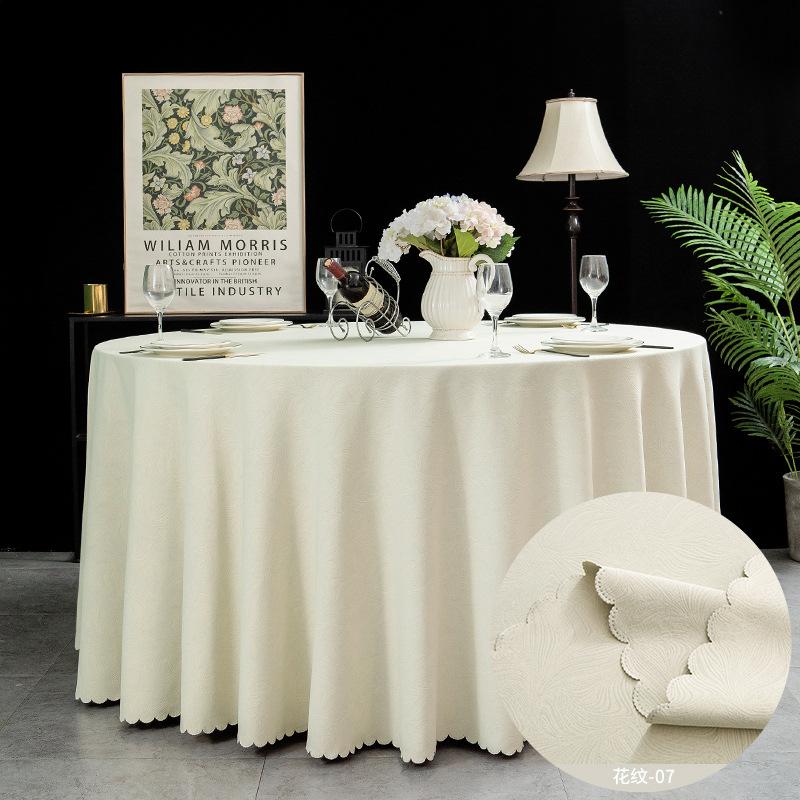 Hotel Round Tablecloth Fabric Restaurant Tablecloth Hotel Banquet Large Round Table Tablecloth Household Round Table Tablecloth