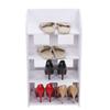 White 4 Tiers Shoe Rack Stand Storage Organiser Unit Shelf Home
