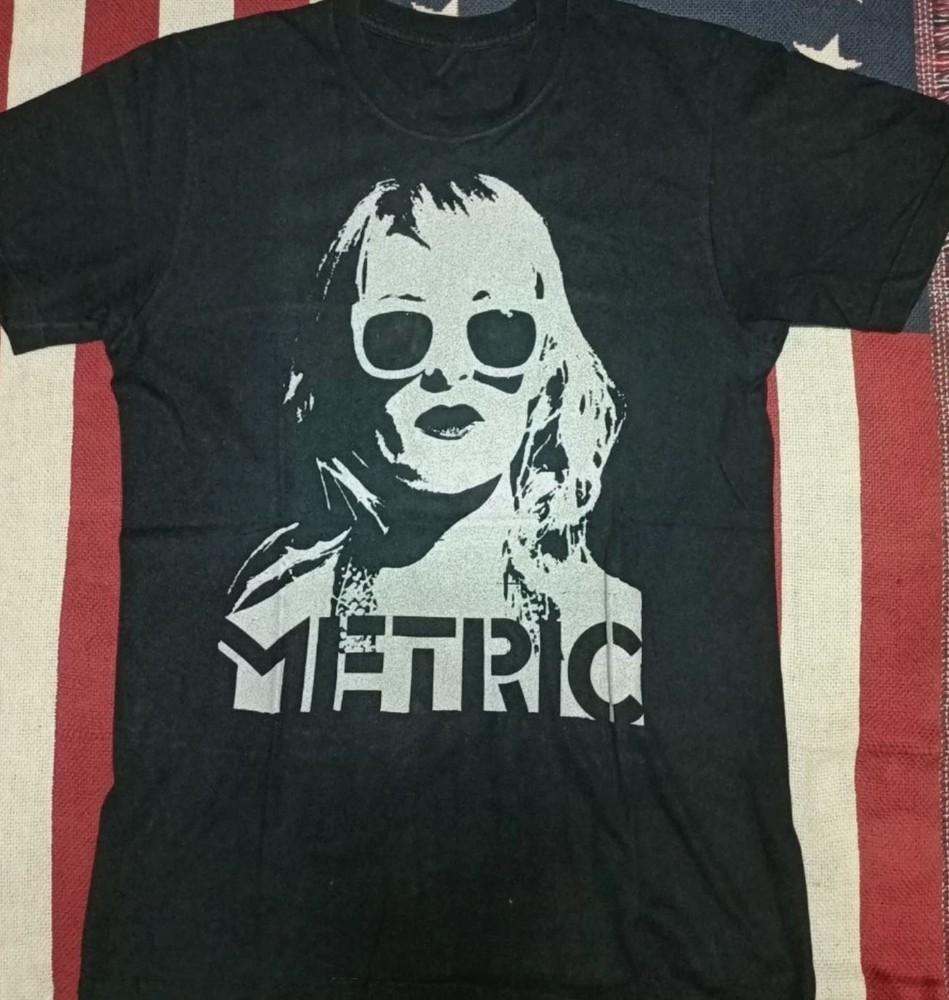 Metric Band Music For Lovers Black T-Shirt Cotton Full Size Unisex T-Shirt XXXXL