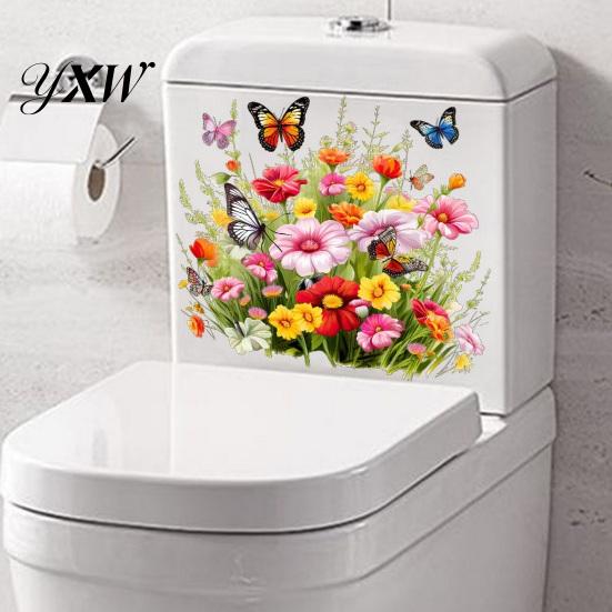 Long-lasting Wall Stickers Vibrant Butterfly Flower Pattern Easy to Adhesive Decals Apply Long-Lasting Decoration Removable Elegant Home Decor