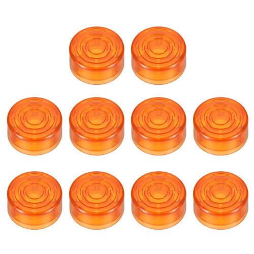 uxcell 10pcs Footswitch Toppers Guitar Pedal Button Caps Plastic Footswitch Top Covers 3/8 Inch for Guitar Effect Pedal Buttons, Orange