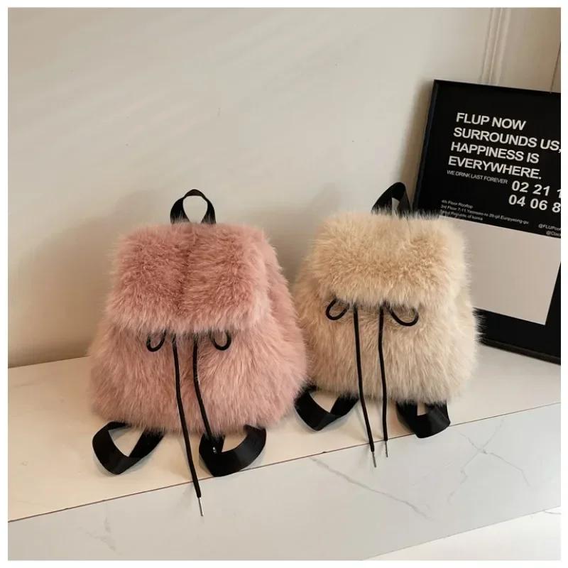 Autumn and winter fur bag for women  new fashion and elegant high-end versatile fur bag with fashionable pockets