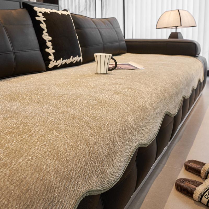 

Straight Row Sofa Cushion Universal In All Seasons New Non-Slip Seat Cushion, One-Piece Leather Special-Shaped Sofa Cover Cover Cloth 70*70cm