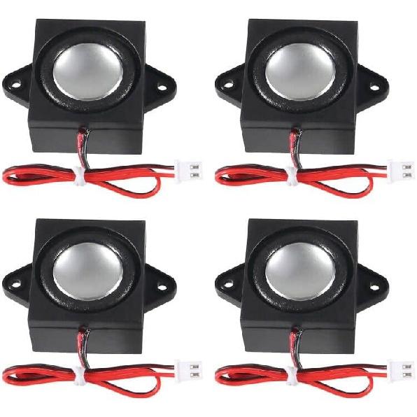 4 PCS Speaker 3 Watt 8 Ohm Mini Speaker 8ohm 3w Loundspeaker Micro for Arduino with JST-PH2.0 Interface for Small Electronic Projects Advertising