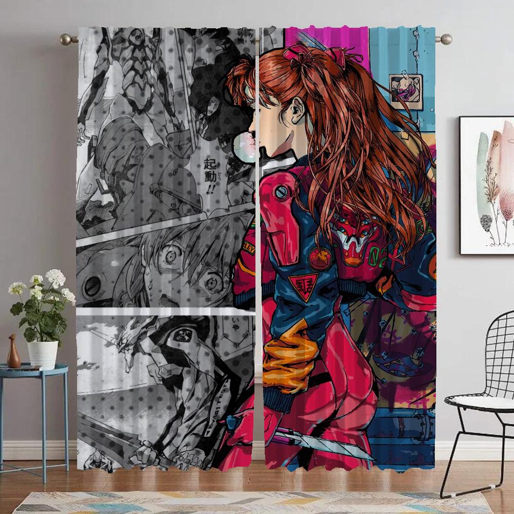 Evangeliones Home Interior Curtains for Camera Halloween Decoration Curtains Child Room Living Room Curtain Tulle for Bedroom