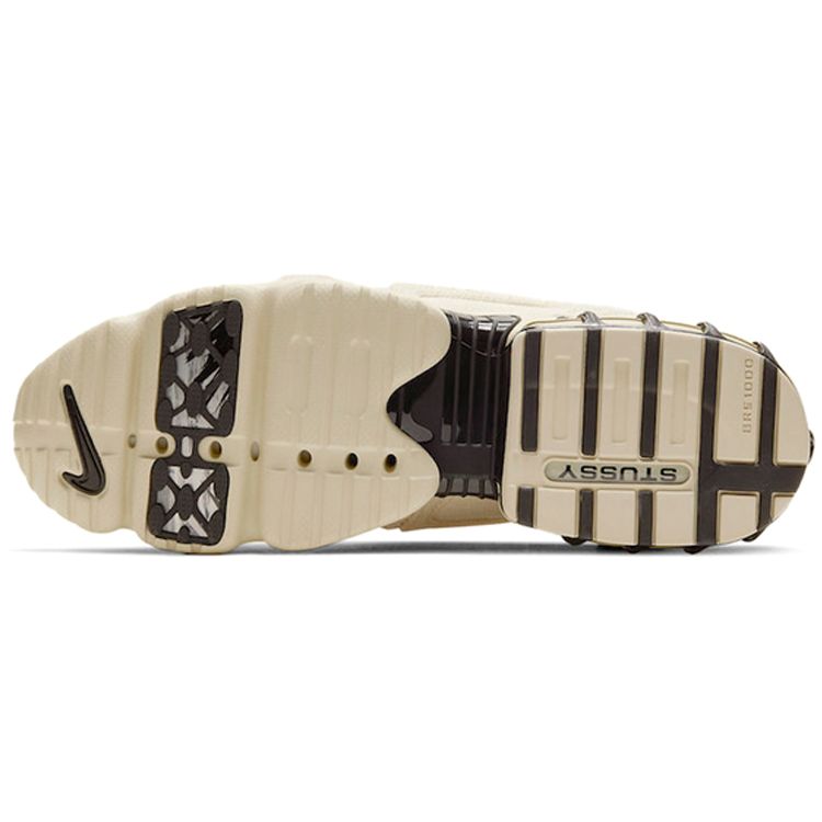 Stussy X Nike Air Zoom Spiridon Caged 2 Fossil Unisex Sneakers Tan Black CQ5486-200