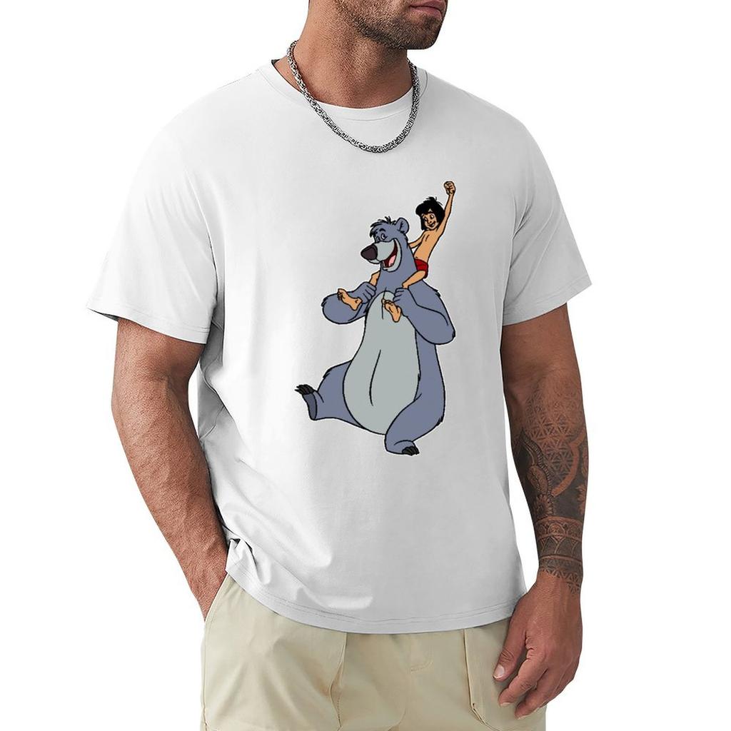 Baloo Mowgli TShirt Basic Daily Outfit Short Sleeve Tee