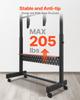 VEVOR Rolling TV Stand, Mobile TV Cart for 55-100 Inch Screens, Height Adjustable Portable Monitor Stand with Tray