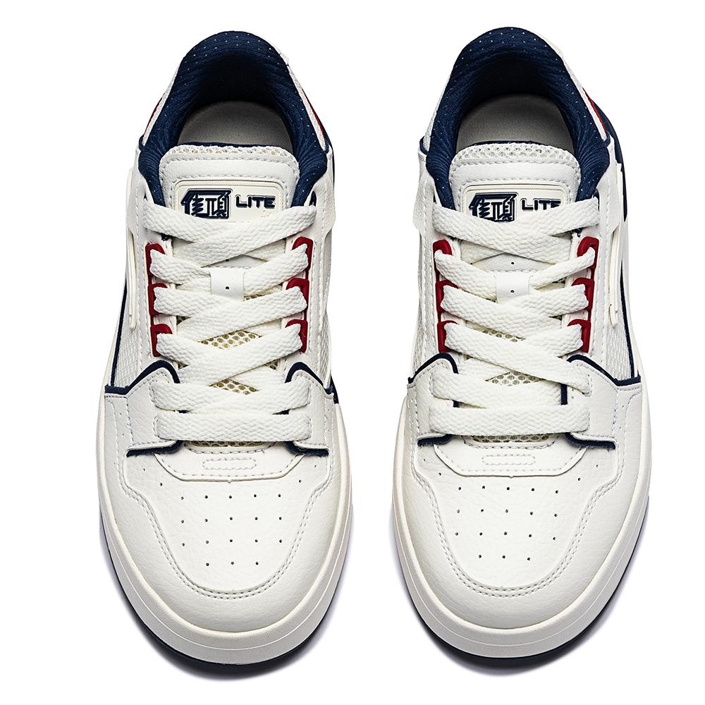 New Anta Life Collection Wear Resistant Slip Resistant Low Top Skateboard Shoes Women's White Blue Red 122518071R-4