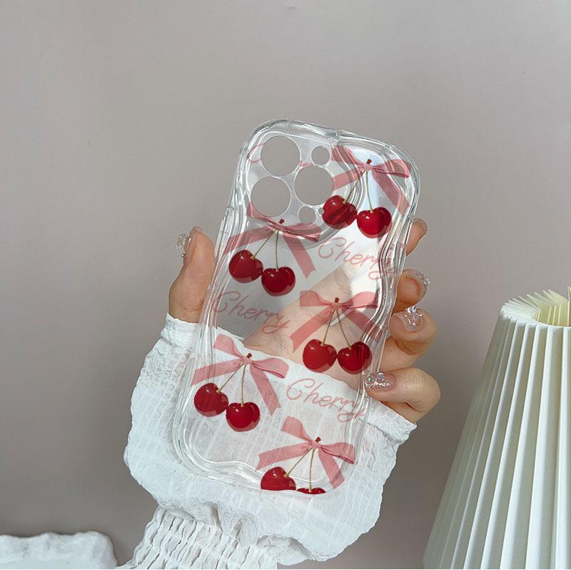 Genomskinligt vinrött körsbärsfodral för Huawei Honor 400 200 Pro 90 Lite X5C X7D X9DX6B X8B X7B X9B X5B X6C X8C X6A X8A X7A X9C X5