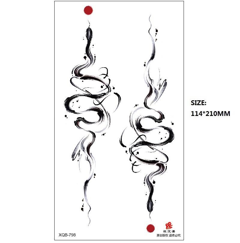 Emmy Black Series Butterfly Rose Flower Tattoo Sticker Set Water Transfer Paper