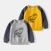 Boys' Fleece Sweater Autumn and Winter Children's New Integrated Fleece Long-sleeved Jacket Baby Cartoon Top