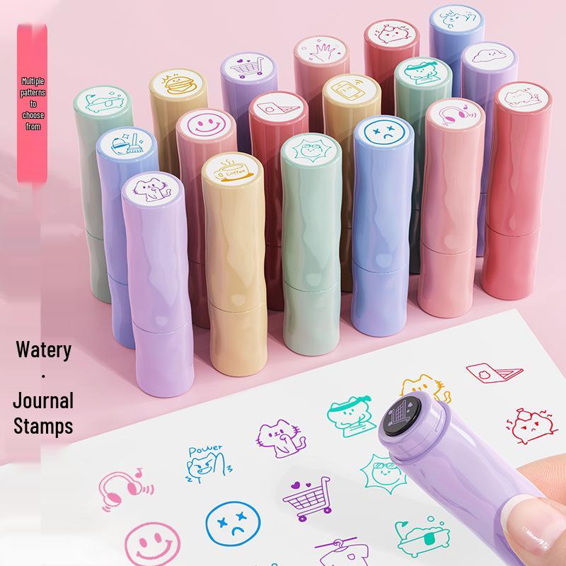 Cute Japanese Girl Style Journal Stamps: Creative Student Reward & Encouragement Stamps