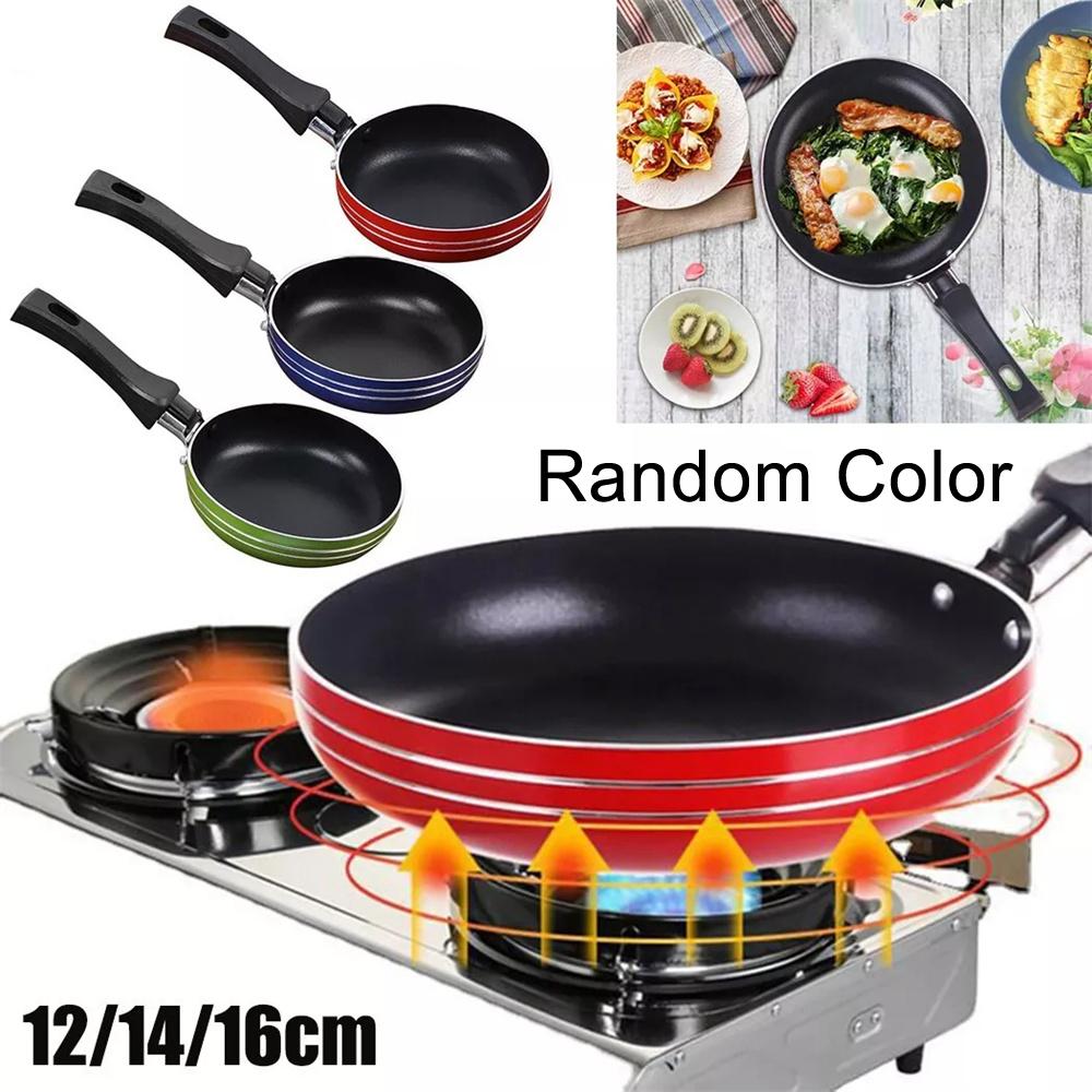 Pan Frying Egg Skillet Pot Mini Cooking Omelette Pans Nonstick Saucepan Fry Omelet Cast Pancake Pots Random Color