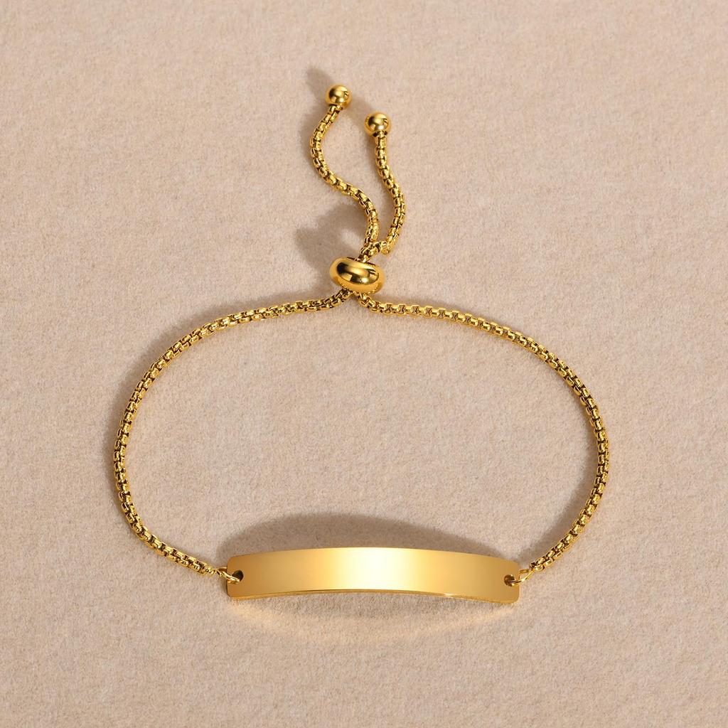 Jewelry, Stainless Steel Bent Adjustable Bracelet 18K Gold Women'S Niche, Jewelry