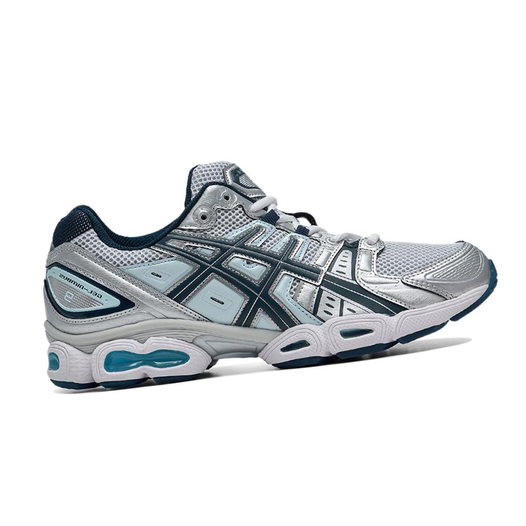 Asics Tênis Gel Nimbus 9 Prata Pura Azul Francês Feminino 1202A278-020