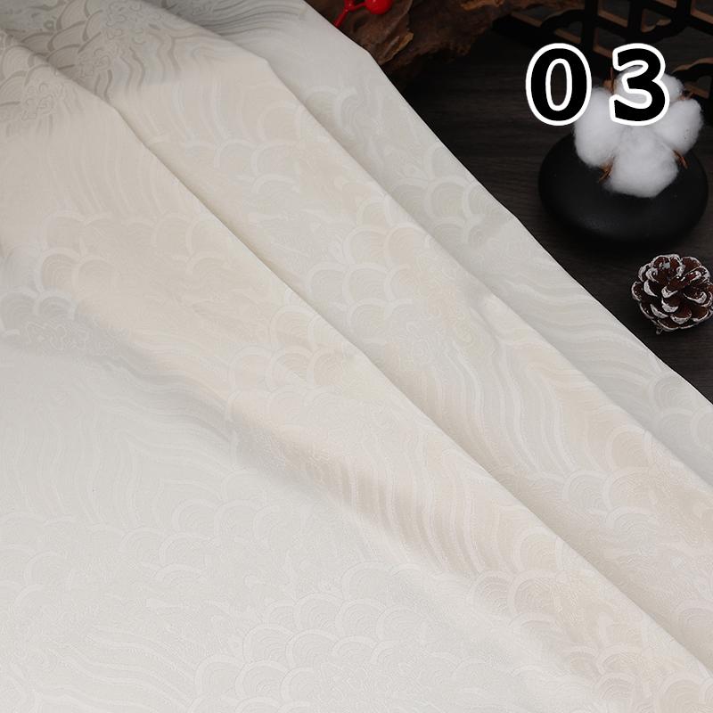 100x150cm Meerwasser Wolke Welle Jacquard Brokatstoff Chinesischer Stil Damast Satin DIY Nähen Hanfu Cheongsam Antikes Kostüm