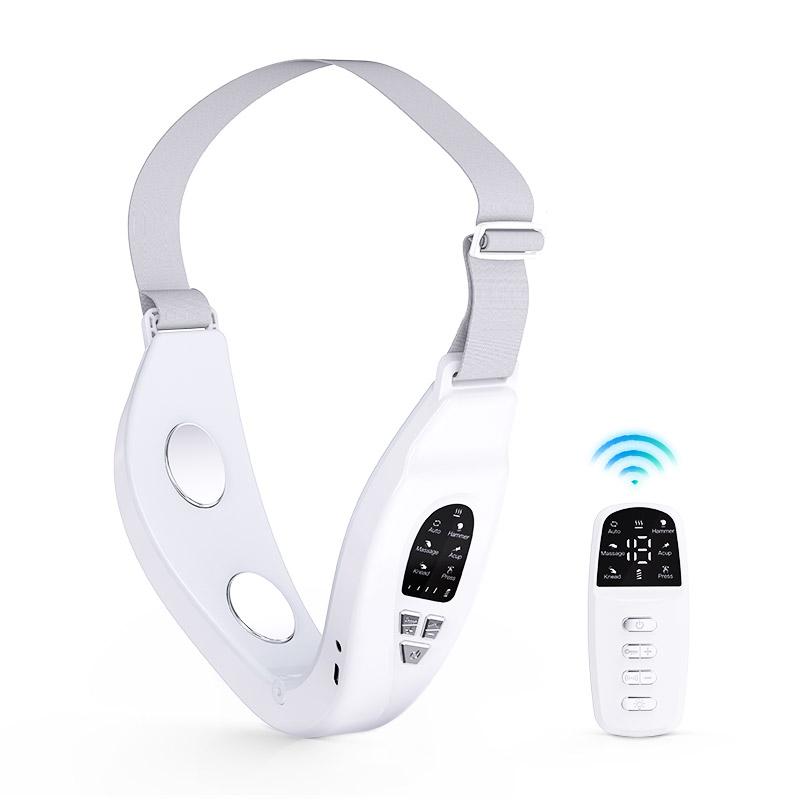 Face Lifting Device Facial Vibration Massager Face Slimming Care Double Chin Removal V Shape Lift Belt with Remote Control