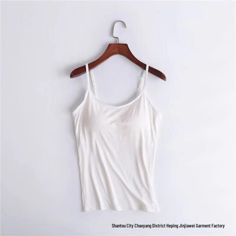 

Жіноча майка без рукавів з нагрудними подушечками - майка на бретелях-спагеті, без кісточок, ідеальна як базовий шар для верхнього одягу або спортивний одяг для йоги 5XL