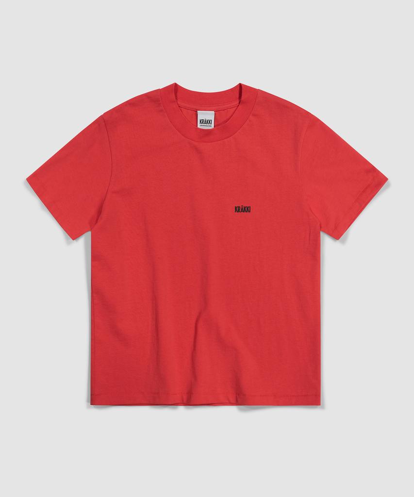 Keulaeki [Women] Basic Logo Tee_Red [Kr265Pwt404]