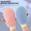 Two-Sided Bath Scrub Glove Bath For Peeling Exfoliating Body Cleaning Dead Skin Gloves For Shower Body Brush Towel Spa Foam Body