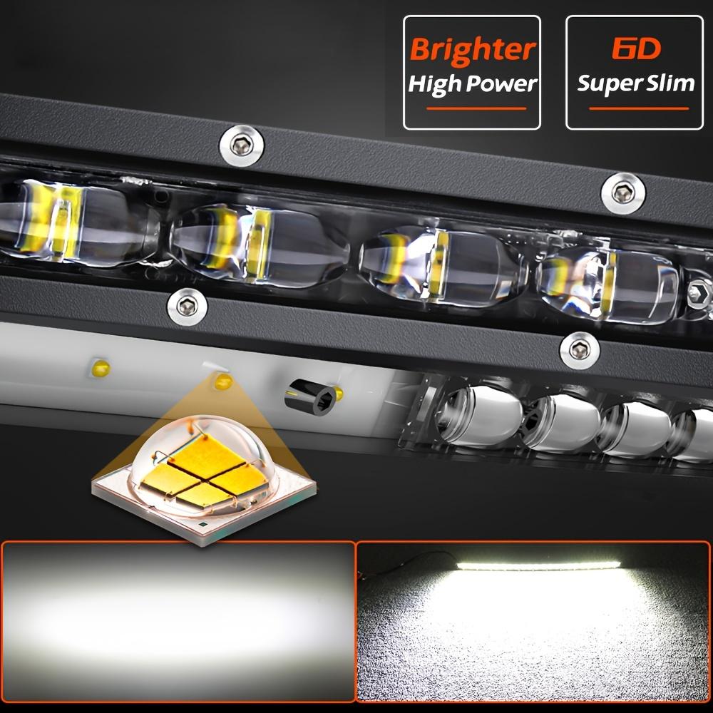 Single Row LED Light Bar 12/20/32 Inch Spot/Flood Combo Beam New IP68 Waterproof 6500K Color Led Work Lights Driving Lamp for Car ATV Truck Neon