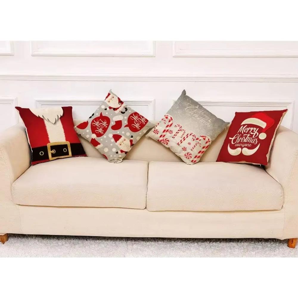 Throw Pillow Covers Christmas Decorative Couch Pillow Cases  Square Cushion Covers for Sofa Couch Bed Car