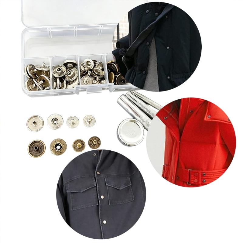 15 MM Botões de Pressão Para Costura de Roupas Para Costurar Vestuário Bolsas e Acessórios Calças Jeans Botões de Pressão Acessório de Reparo