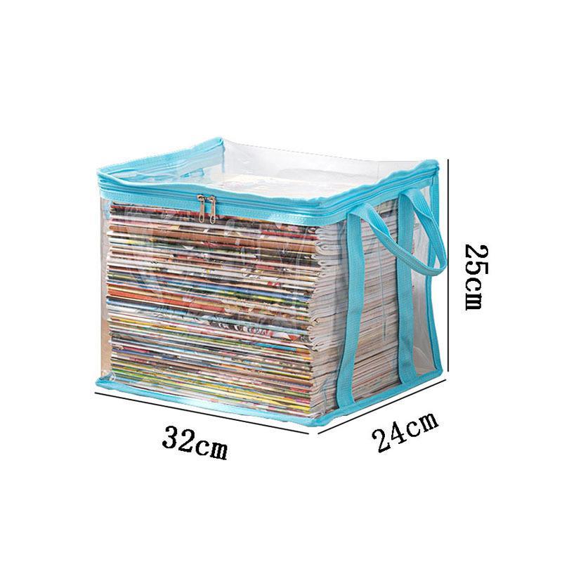 Waterproof PVC Book Storage Box Extra Thick Transparent Desk Organizer for Home Study Student Workspace 1PC
