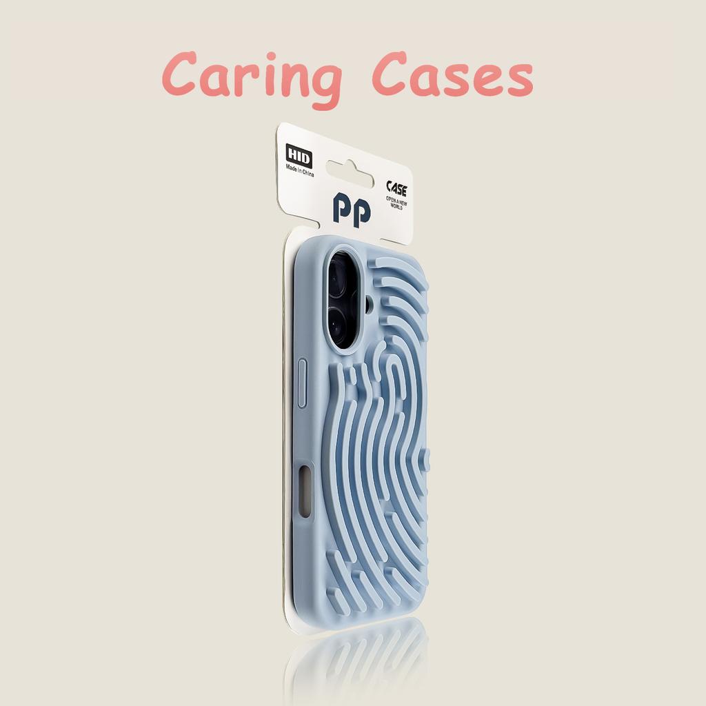For iPhone 16 Pro Max Case Antique White Fingerprint Maze Silicone Soft Cover Protective Design Compatible with iPhone 15 14 13