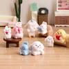 Creative Mini Cute Rabbit Small Ornament Cartoon Kawaii Bunny Micro Landscape Decoration Crafts Car Interior Accessories Gifts