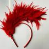 Hårbånd Vintage fargerik fjærdesign pannebånd Stilig hårtilbehør for bryllupsfester Halloween