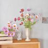 Yousheng Artificial Flower 4 Head Realistic Fake Silk Flower with Long Stem Home Office Wedding Party Faux Flower Decoration