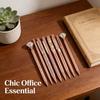 8pcs Rose Golden Ballpoint Pen Set - Stylish Metal Pens with Crystal Accents - Perfect for Students, Office, Gifts, Luxury Pen