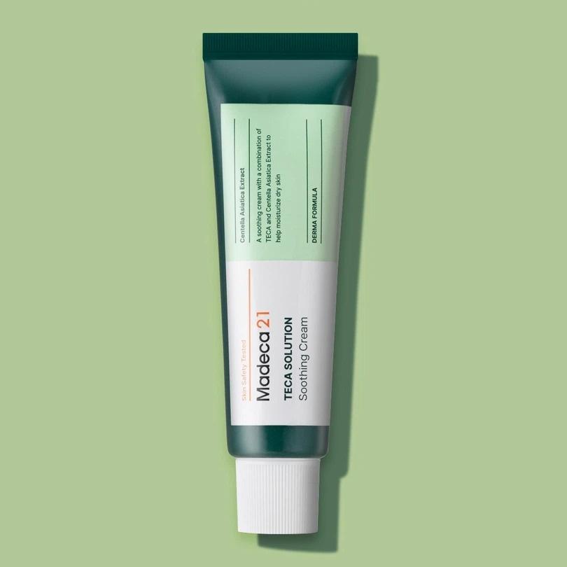 [MADECA21] TECA Solution Soothing Cream - Deep Hydrating Calming Facial Cream by Dongkook Pharm, 50ml | Olive s K-beauty 50ml x 1EA
