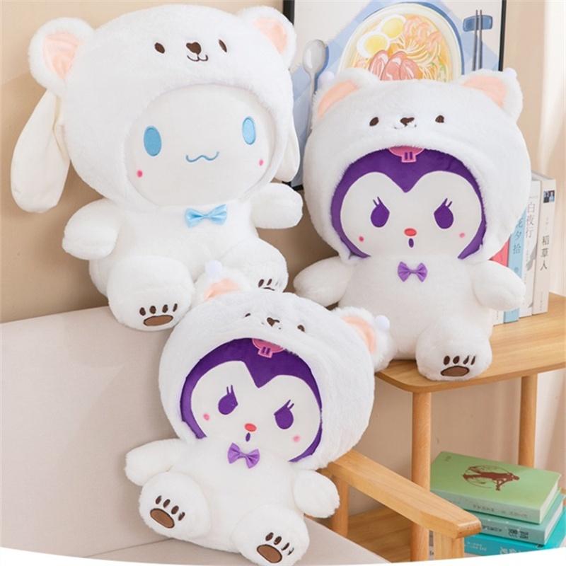 Super Soft Plush White Bear Toy With Transforming Feature For All Ages Ideal Gift For Girls, Boys, And Couples