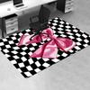 Pink Bow Theme Chair Mat Office Carpet Oversized Rug for Home Decor, Sofa Carpet, Desk Chair Mat, Gift Idea for Office and Living Room