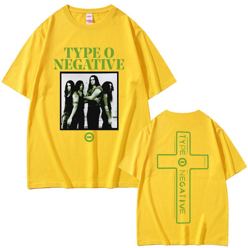 Rock Band Type O Negative Double Sided Print Tshirts Unisex Women Vintage Gothic Oversized Tops T Shirt Unisexs 100 Cotton Tshirt