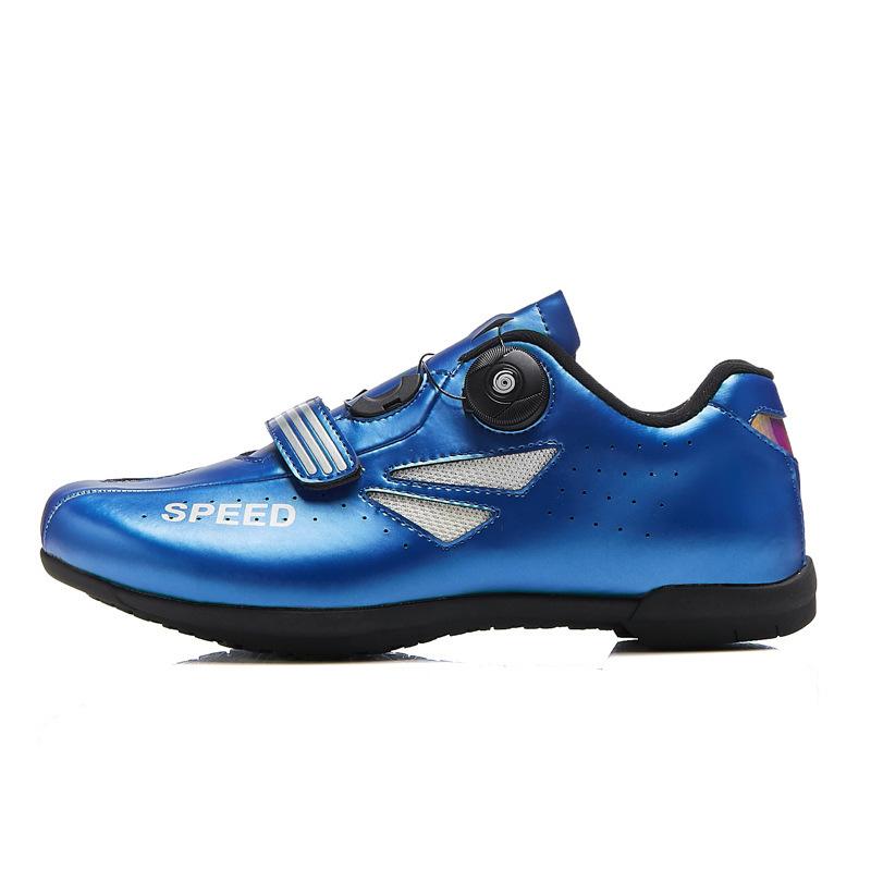 Autumn new lock shoes cycling shoes men's and women's road cycling power shoes leather surface mountain cycling sports shoes