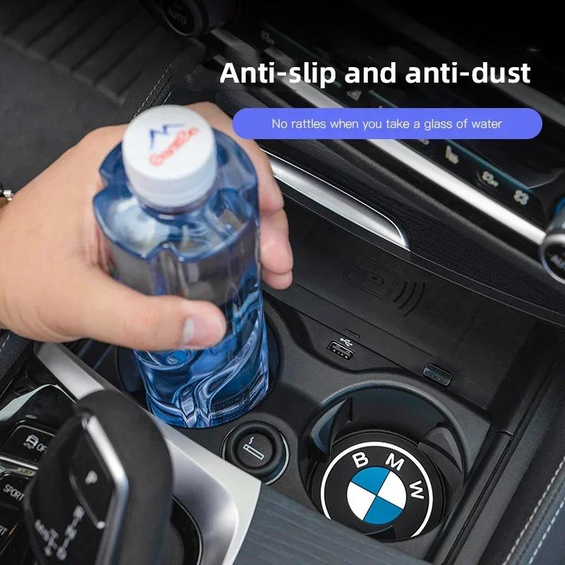 BMW 2Pcs Car Cup Holder Anti-Slip Coaster Pad Interior Accessories For BMW M G30 G32 G01 G02 G05 G06 G07 G26 G23 G22 F40 F20 G08