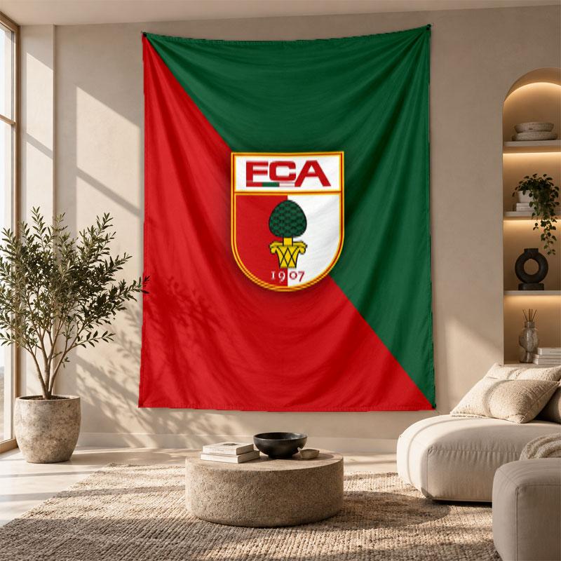 Decorative Tapestry,FC Augsburg FC Printed Wall Art, Lightweight Wall Hanging For Bedroom Background