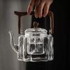 Large Capacity Chinese Glass Teapot High Borosilicate Heat Resistant Glass Beam Tea Kettle Tea Set Teaware